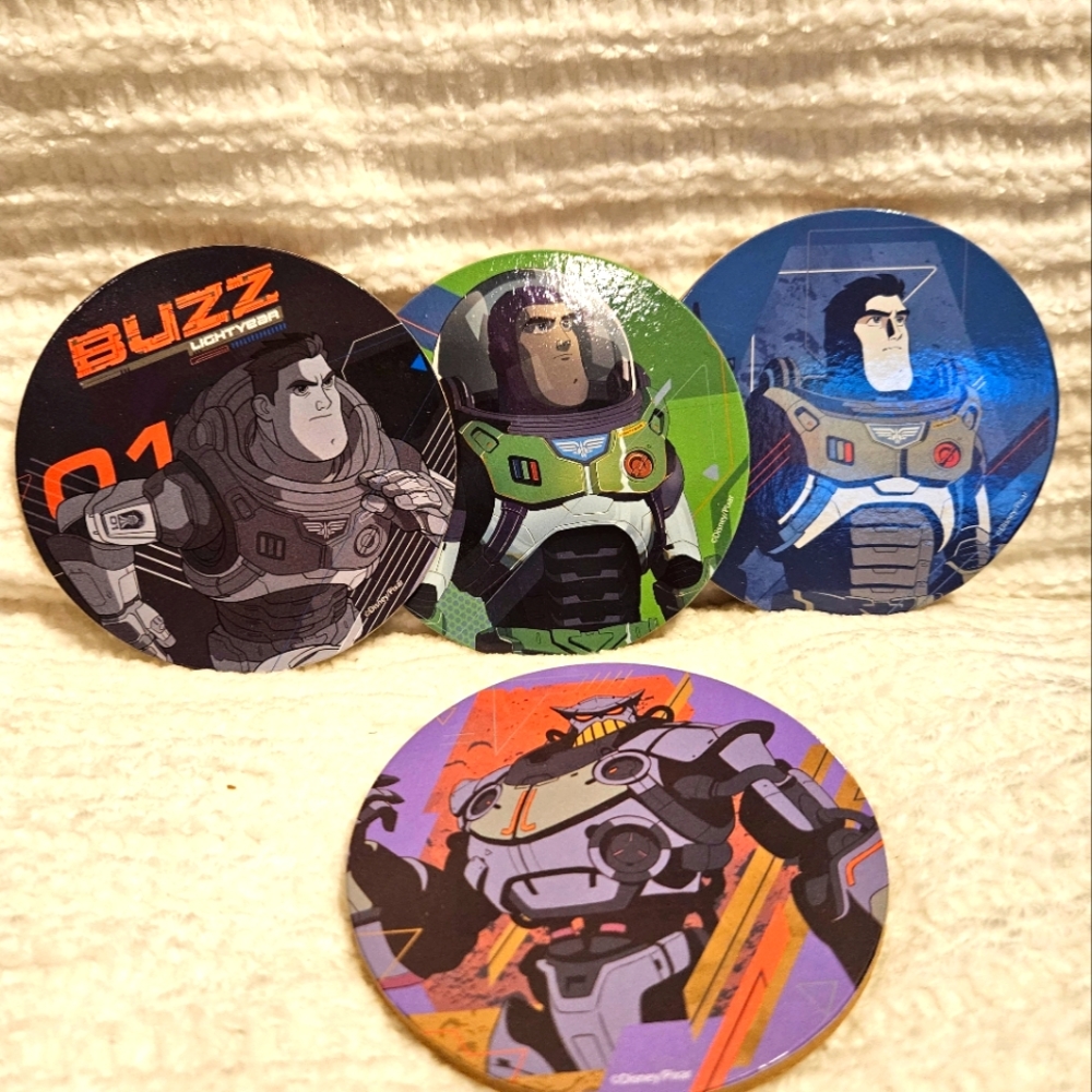 Disney Pixar Lightyear 4 Pk Coasters